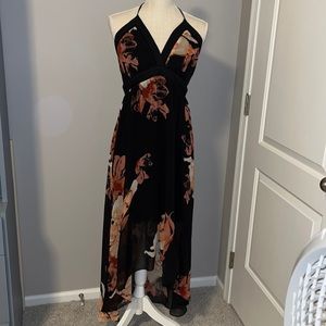 White House Black Market - Halter Floral Maxi Dress